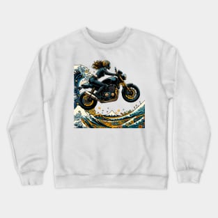 Motorcycle Girl Crewneck Sweatshirt